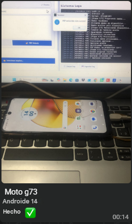 Moto G73 FRP Android 14 done